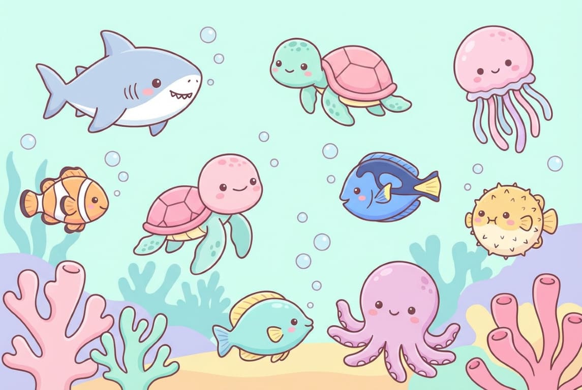 ''Vandenyno gyventojai'' Plakatelis