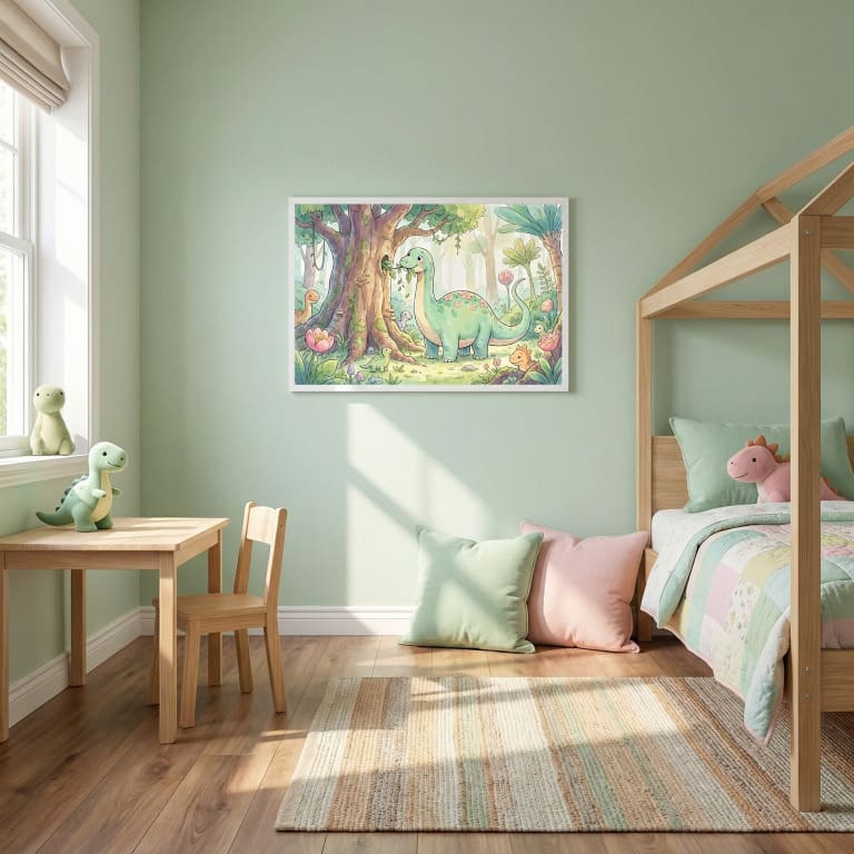 ''Draugiškas dinozauriukas'' Plakatelis